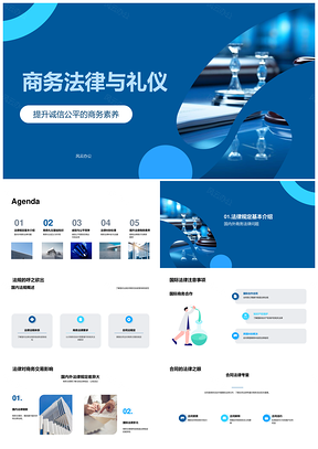 国际商务法律诚信交易礼仪素养PPT模板