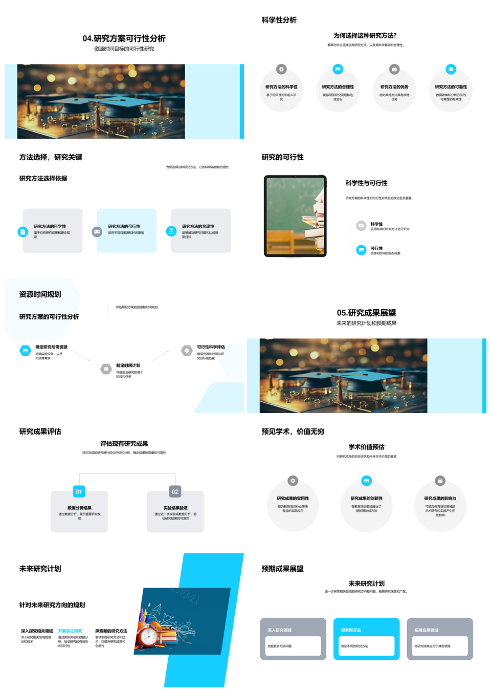 毕业答辩研究方法数据风险时间管理攻略PPT模板
