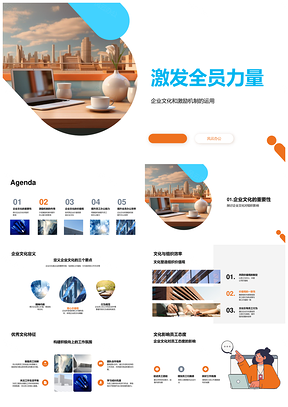 优秀企业文化激励全员效率态度提升PPT模板
