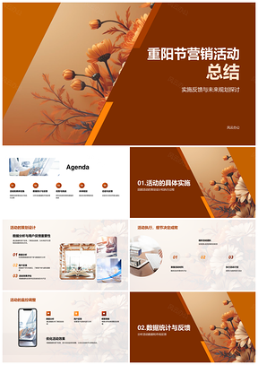 重阳节菊花营销活动策划实施总结规划PPT模板