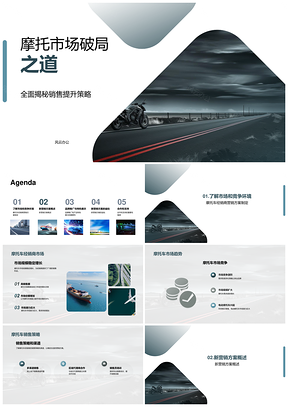 摩托车品牌营销经销渠道趋势竞争策略PPT模板