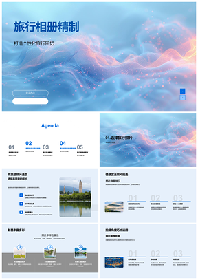 旅行高光回忆个性化精选相册PPT模板