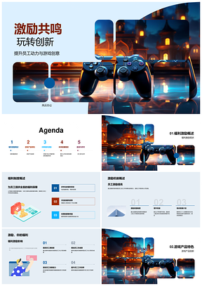 游戏员工福利激励驱动创新产品开发PPT模板