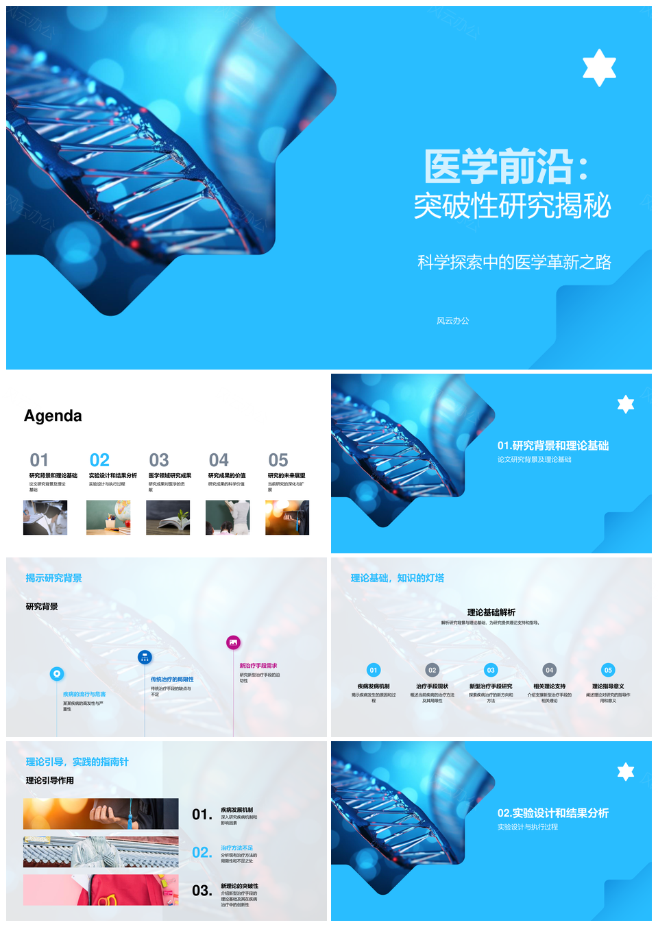 医学前沿突破性显微镜实验革新研究PPT模板