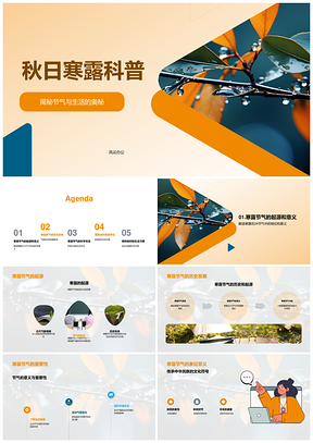 寒露节气气候变化与科学生活调整指南PPT模板