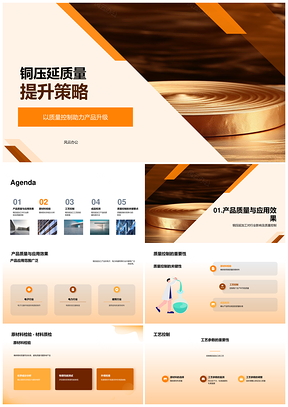 铜压延加工质控提升电子电力建筑产品PPT模板