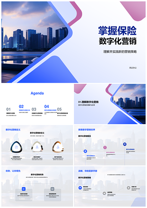 保险数字化营销新策略工具平台案例优势PPT模板