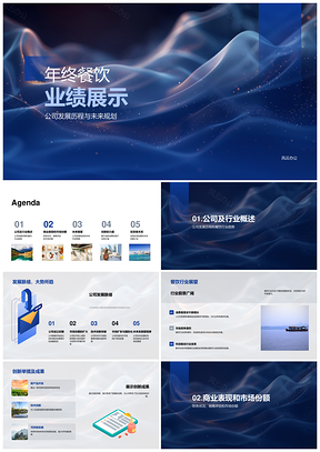 2025餐饮年终业绩发展历程趋势创新财务销售市场份额未来预期PPT模板