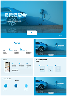 汽车金融公司风险经理员工信用市场操作风险管理策略PPT模板