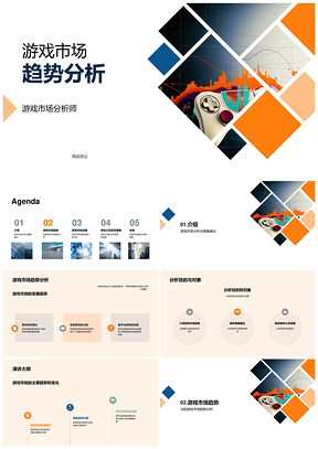 游戏市场趋势变化及类型份额分析PPT模板