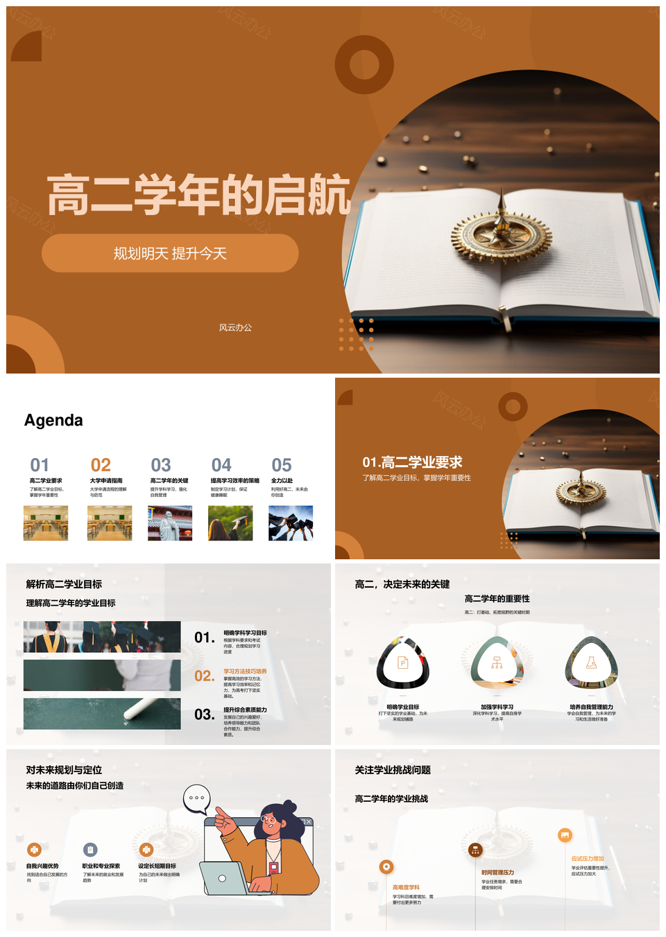 高二升学规划高效学习与志愿指南PPT模板