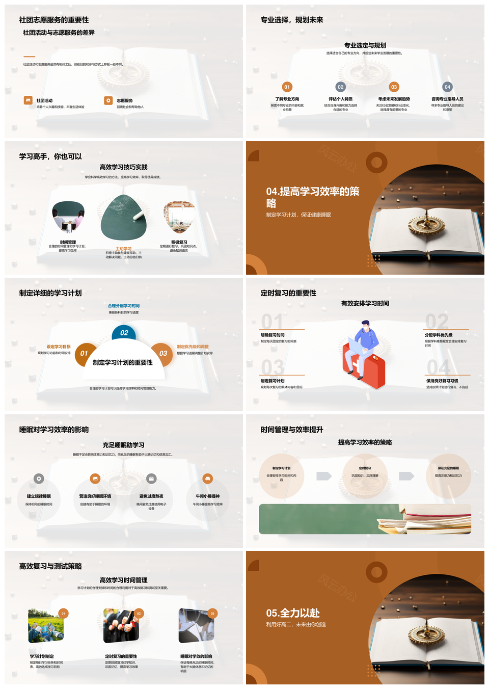 高二升学规划高效学习与志愿指南PPT模板