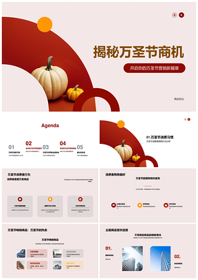 万圣节营销零售业商机与消费者行为洞察PPT模板