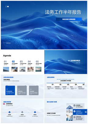 法务半年法律事务风险策略规划报告PPT模板