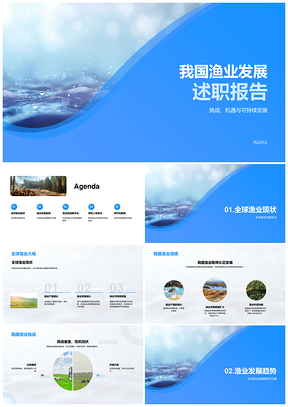 中国渔业挑战机遇可持续发展与科技应对PPT模板