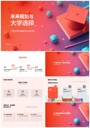 未来大学选择专业规划与就业分析PPT模板