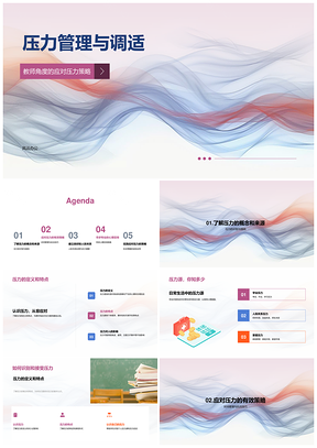 考试压力管理抗压技巧时间心理人际压力源PPT模板