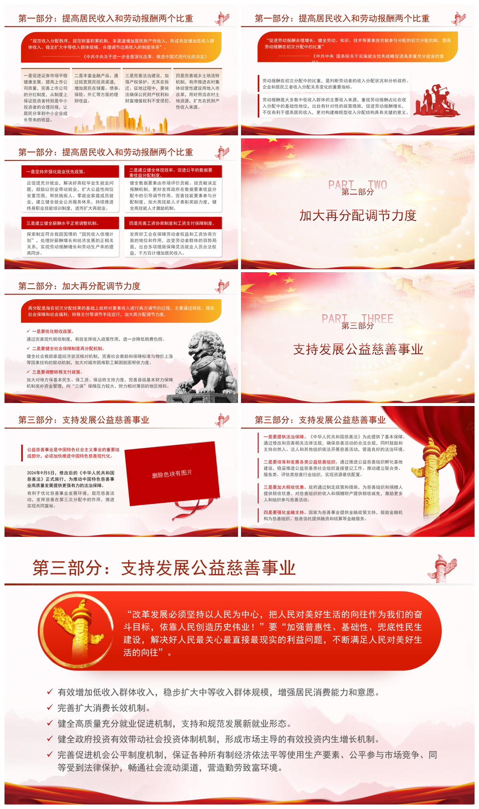 完善收入分配构建协调制度体系专题党课PPT模板