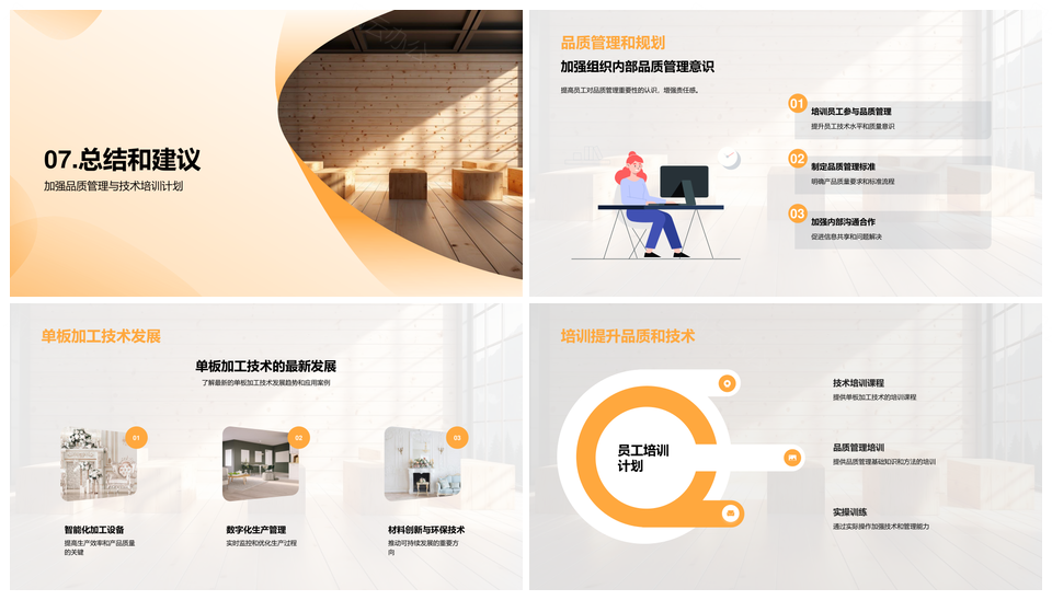 家居单板技术领先与品质管理升级PPT模板