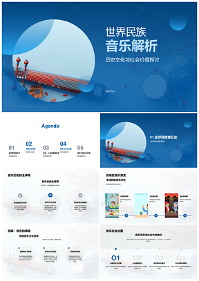 全球民族音乐史社会乐器普世价值解析PPT模板