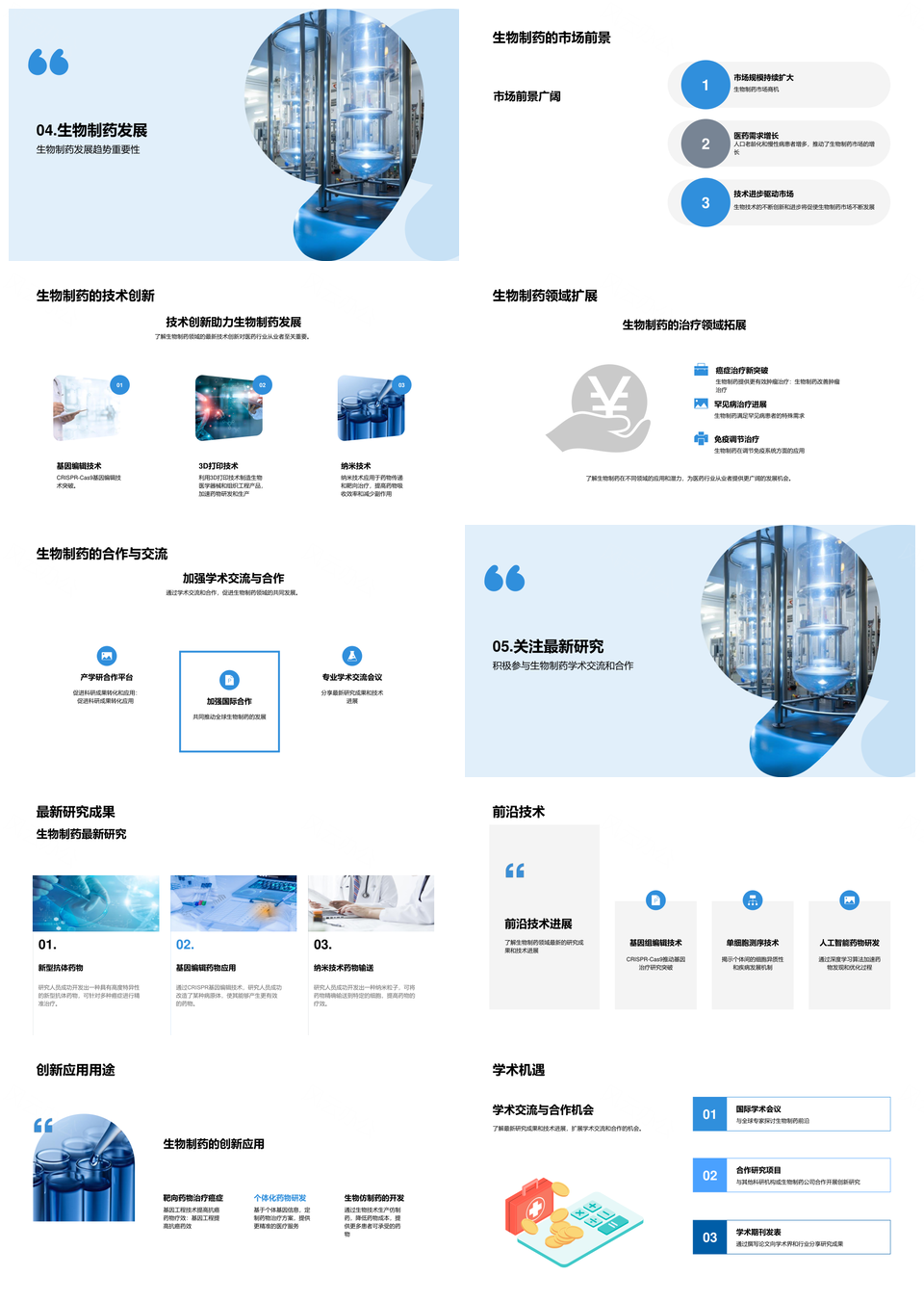 生物制药发展趋势与基因工程发酵纯化技术PPT模板