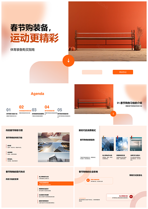 春节体育装备购买指南商店营销PPT模板
