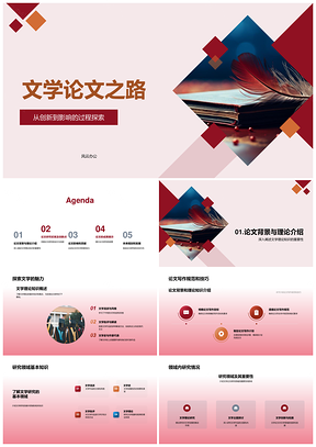 文学论文创新主题特色与影响探析PPT模板