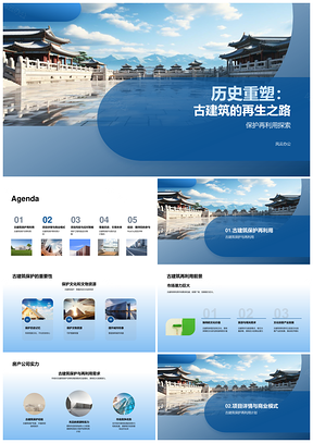 古建筑保护再利用商投收益风险现代设计PPT模板