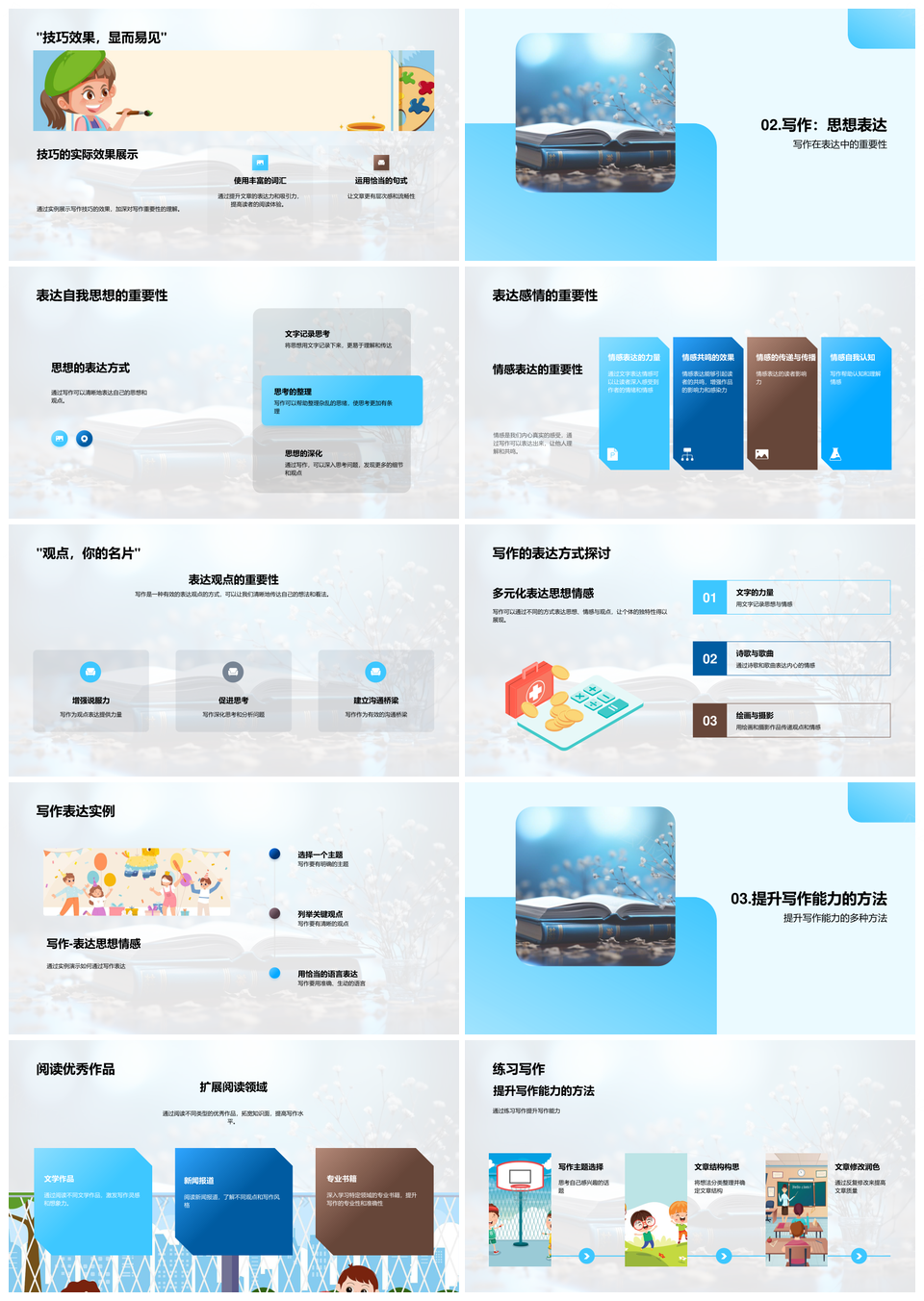 提升写作能力精进思想情感表达教育研读PPT模板