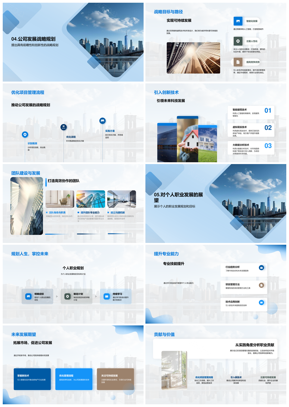 房地产战略智建可持续人性化未来趋势PPT模板