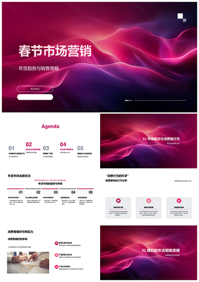 春节年货消费趋势与营销策略定位PPT模板