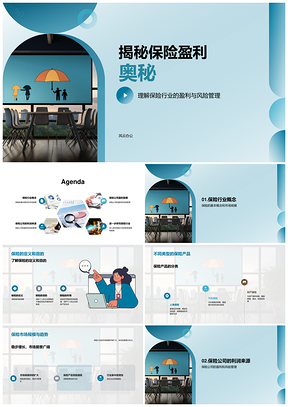 保险行业盈利模式与风险模型解析PPT模板