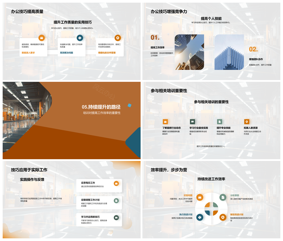 工业机械制造高效办公协作效率提升PPT模板