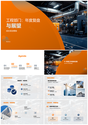 2025工程部门年度复盘与工业机械成长规划展望PPT模板