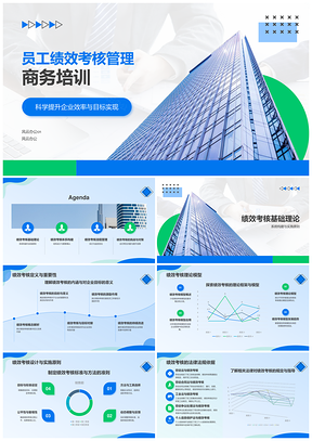 2025商务培训员工绩效目标导向科学考核持续改进PPT模板