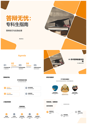 专科生答辩技巧应急处理研究着装毕业帽攻略PPT模板