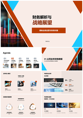 全年财务数据解析与战略运营展望PPT模板