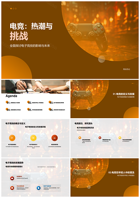 电竞发展挑战与年轻群体吸引力PPT模板