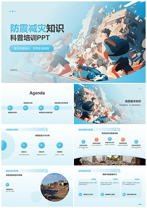 防震减灾自救互救安全知识教育培训PPT模板