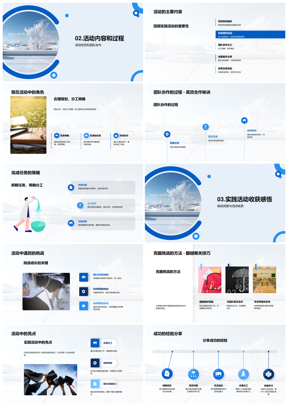 实践成长路上协作克挑战提升PPT模板