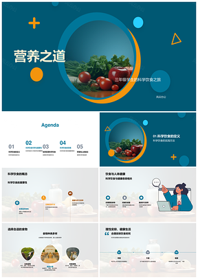 三年级科学饮食健康教育活动营养之道PPT模板