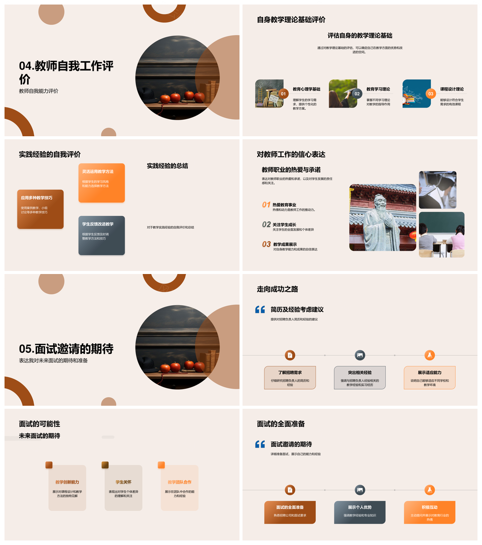 教师职业发展理论实践与升学经验PPT模板