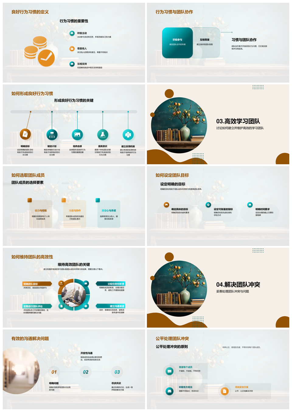 良好行为习惯助力高效学习团队效能PPT模板