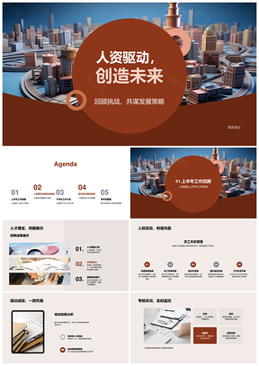 人资驱动团队发展策略挑战目标优化绩效未来PPT模板