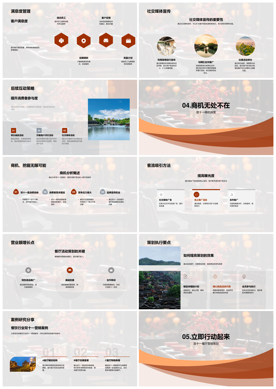 双十一餐饮狂欢夜营销策划品牌攻略PPT模板