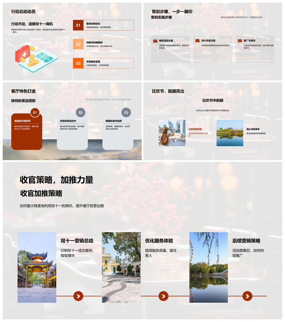 双十一餐饮狂欢夜营销策划品牌攻略PPT模板