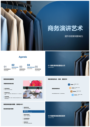 商务演讲艺术职场影响力培训精要PPT模板