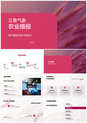立春气象农业播报麦田农事建议PPT模板