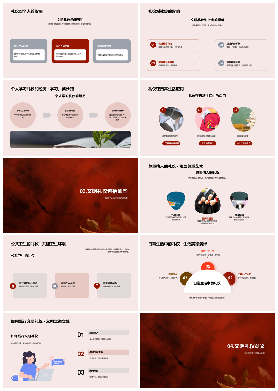 文明礼仪教育养成有礼习惯和谐生活PPT模板