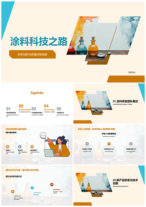2025涂料研发团队年度成果结构总结汇报PPT模板